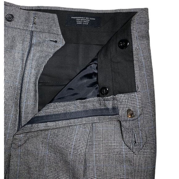 Windowpane Flannel Soft Wool Fall/Winter Mens Dress Pants w35x32 NWOT - Picture 1 of 4